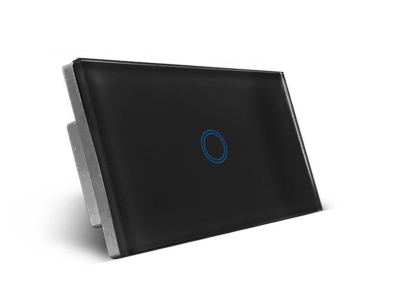 Smart Light Switch Black with Clear Frame