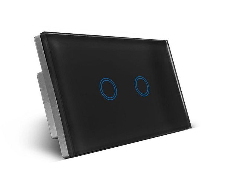 Smart Light Switch Black with Clear Frame
