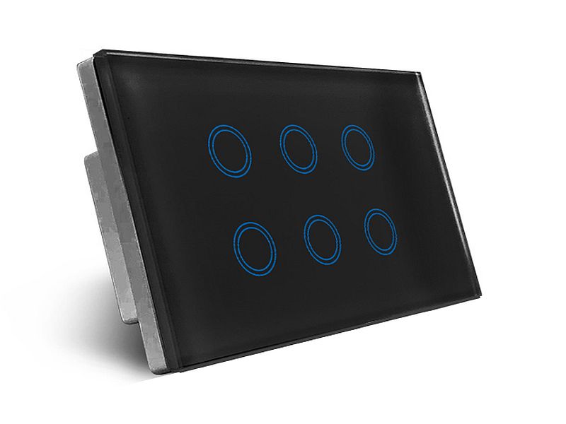 Smart Light Switch Black with Clear Frame
