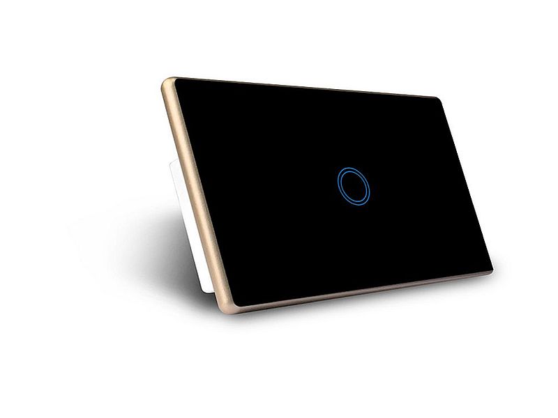 Smart Light Switches Black with Gold Frame