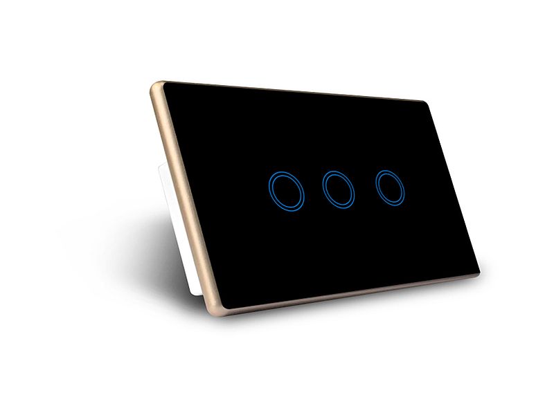 Smart Light Switches Black with Gold Frame