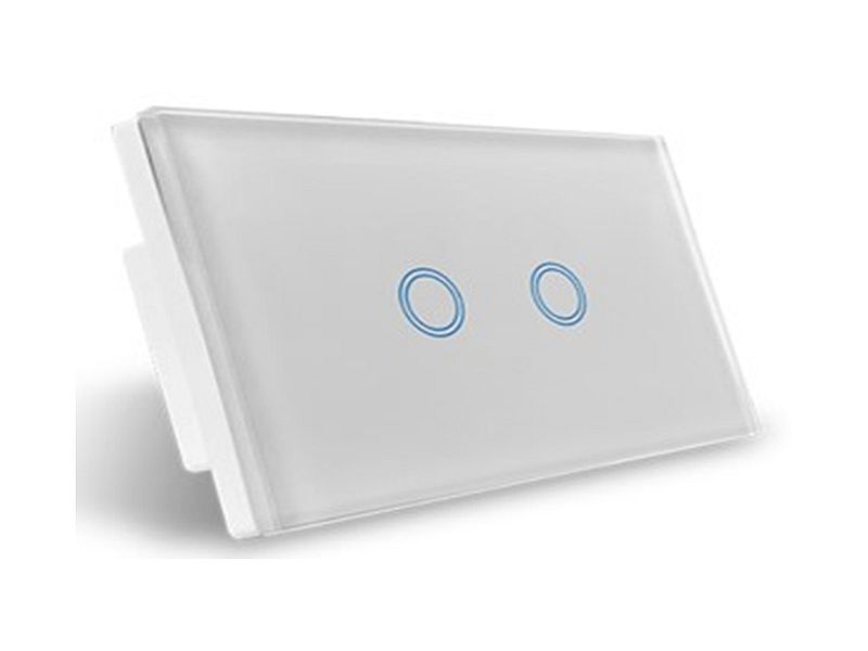 Smart Light Switches White with Clear Frame