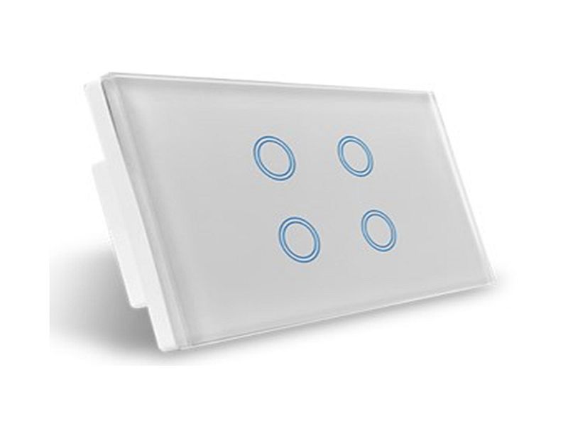 Smart Light Switches White with Clear Frame