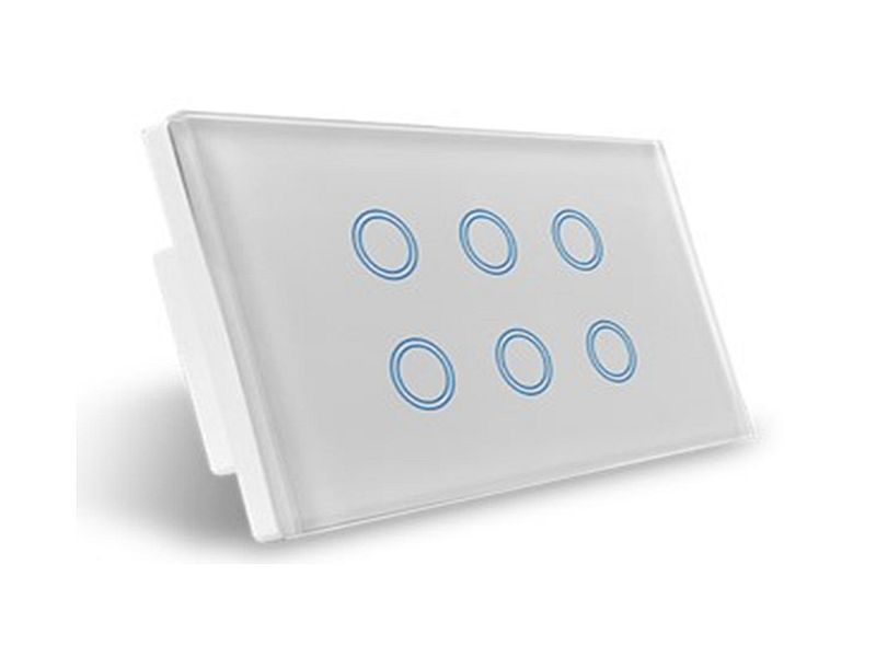 Smart Light Switches White with Clear Frame