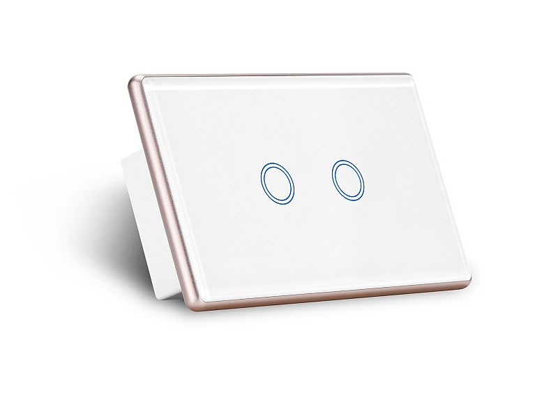 Smart Light Switches White with Gold Frame