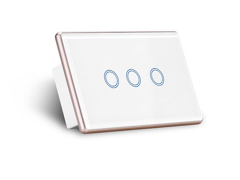 Smart Light Switches White with Gold Frame