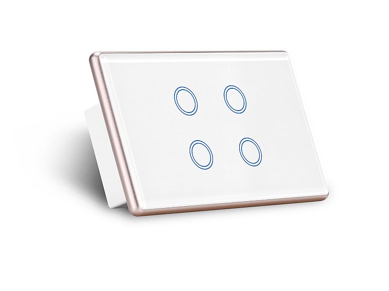 Smart Light Switches White with Gold Frame