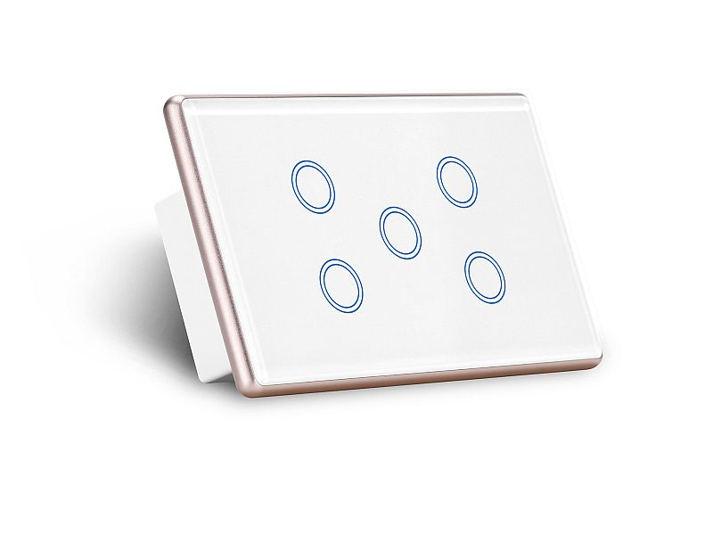 Smart Light Switches White with Gold Frame